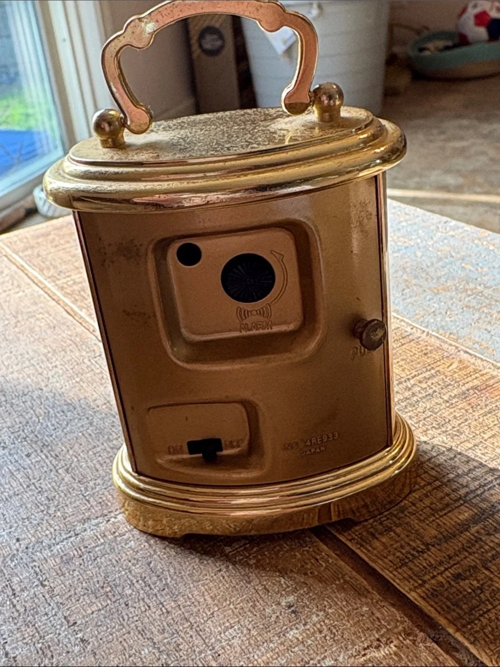 Vintage Howard Miller Gold Table Clock - Classic Brass Finish Working